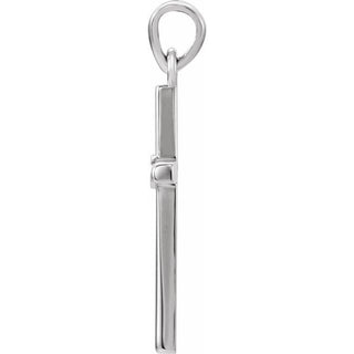 Platinum .015 CT Natural Diamond Cross Pendant