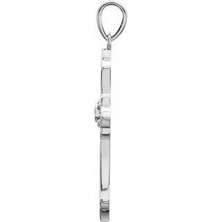 Platinum .03 CT Natural Diamond Cross Pendant