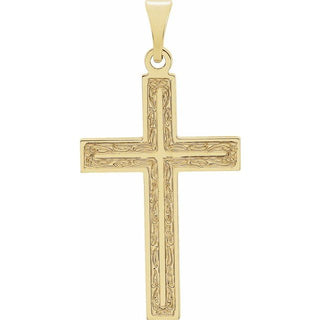 14K Yellow 22x14 mm Cross Pendant 