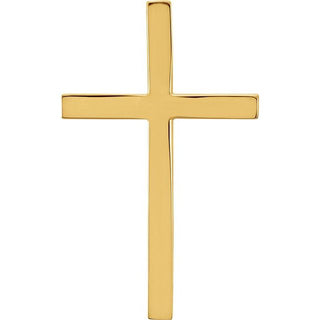 18K Yellow 25.7x15.7 mm Cross Pendant