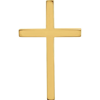 18K Yellow 21.7x13.5 mm Cross Pendant