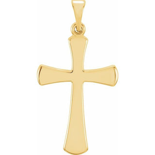 14K Yellow Cross Pendant