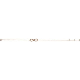 14K Rose 1/6 CTW Natural Diamond Infinity-Inspired 7-8" Bracelet