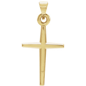 14K Gold 23.38x11.75 MM Cross Pendant