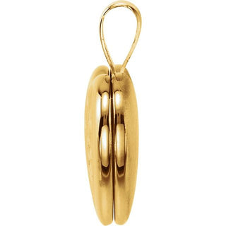 14K Yellow Gold-Plated Sterling Silver Cross Heart Locket