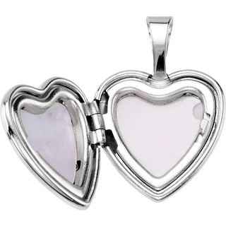 Sterling Silver Enamel Cross Heart Locket