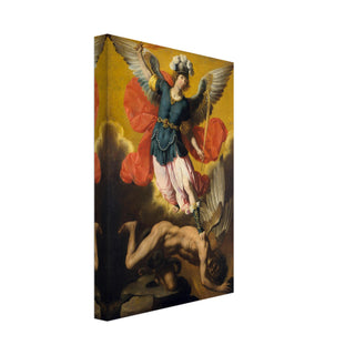 St. Michael the Archangel Baroque Canvas Print - view 4