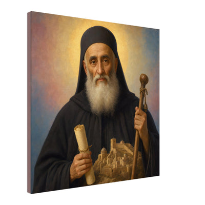 St. Sabas the Sanctified - Devotional Canvas