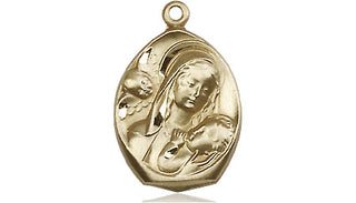 14kt Gold Filled Madonna & Child Medal