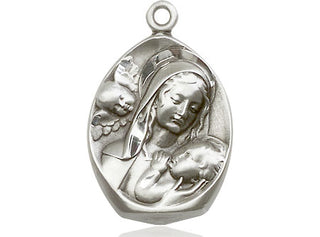 Sterling Silver Madonna & Child Medal