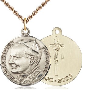 14kt Gold Filled Saint John Paul II Medal Catholic Jewelry