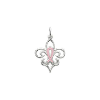 14K White Pink Pourri Pendant