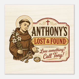 St. Anthony's Lost and Found Wood Plaque