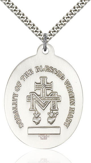 Sterling Silver Sodality of BVM Pendant Necklace