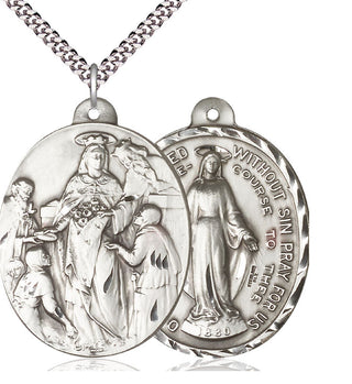 Sterling Silver Saint Elizabeth Pendant Necklace