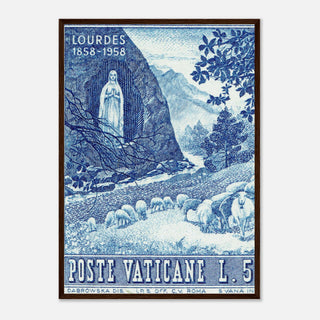 Lourdes Apparition Blue Framed Print - view 19