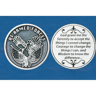 Bulk Italian Token - Serenity Prayer - Armed Forces