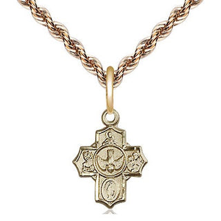 14kt Gold Filled 5-Way Medal Religious and Catholic Jewelry
