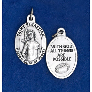 Bulk Saint Sebastian Oval Sports Medals - Football