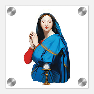 Mary Adoring the Eucharist Acrylic Wall Plaque - view 5