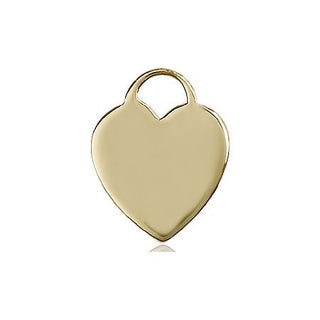 14kt Gold Filled Heart Medal Engraved Catholic Saint Jewelry