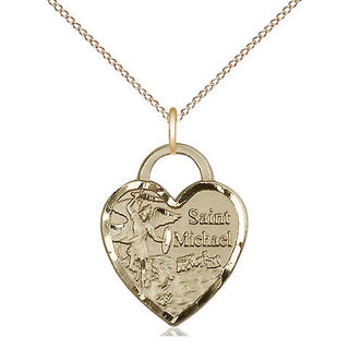 14kt Gold Filled Saint Michael the Archangel Medal Religious Jewelry Engraved Catholic Saint Jewelry