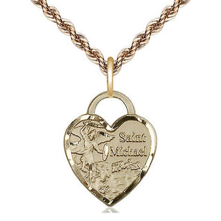 14kt Gold Filled Saint Michael the Archangel Medal Religious Jewelry Engraved Catholic Saint Jewelry