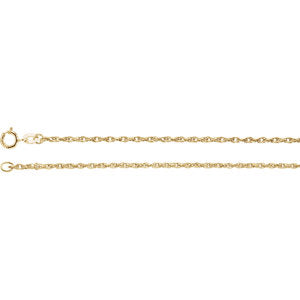 20-inch Rope Chain with Spring Ring - 14K Yellow Gold