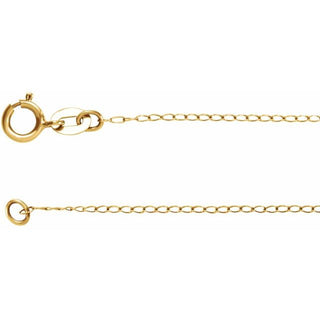 16 Inch Curb Chain With Spring Ring 14K Yellow Gold