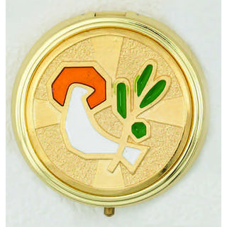 Purple Enameled with White Holy Spirit Pyx
