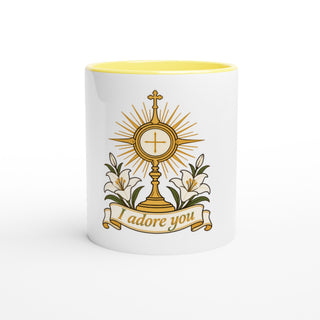 Eucharistic 'I Adore You' Color Mug