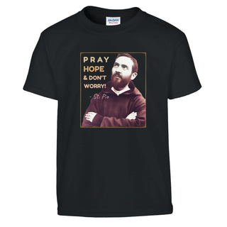 St. Pio 'Pray, Hope & Don't Worry' Kids T-Shirt - view 5