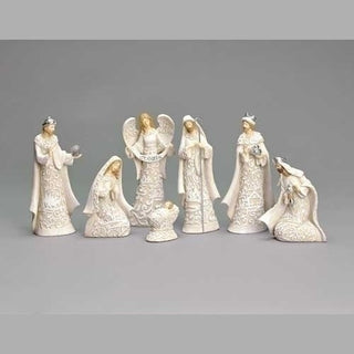 7Pc St 7.5"Nativity With Angel