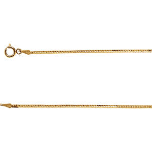 16-inch Fexible Herringbone Chain with Spring Ring - 14K Yellow Gold