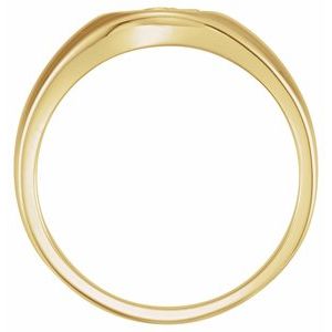 10K Gold The Rugged Cross Chastity Ring