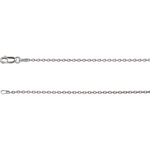 20-inch Cable Chain with Lobster Clasp - 14K White Gold