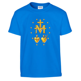 Miraculous Medal Reverse Gold Kids T-Shirt - view 6