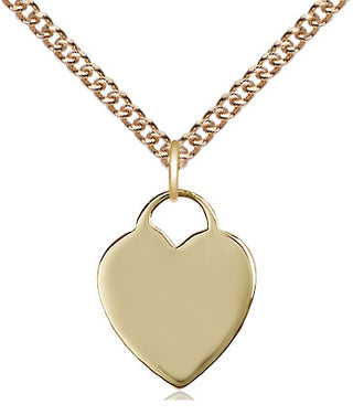 14kt Gold Filled Heart Medal Religious and Catholic Jewelry Engraved Catholic Saint Jewelry