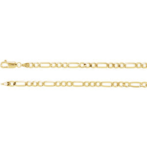 24-inch Figaro Chain with Lobster Clasp - 14K Yellow Gold
