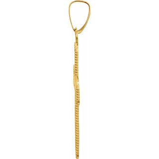 14K Yellow Filigree Cross Pendant  