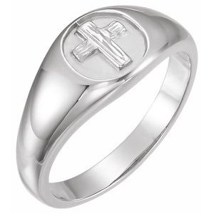 Sterling Silver The Rugged Cross Chastity Ring