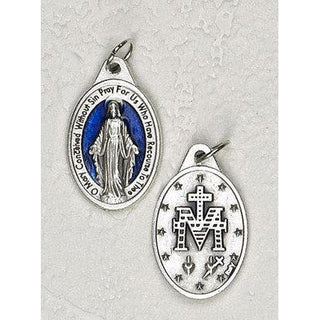 Bulk Miraculous Double Sided Blue Enamel Medals
