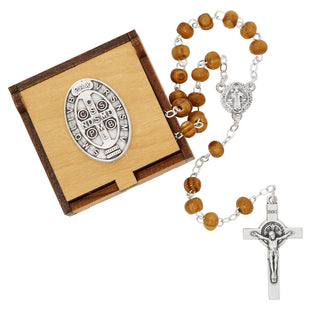 St. Benedict Olive Wood Rosary