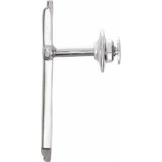 14K White Methodist Cross Lapel Pin