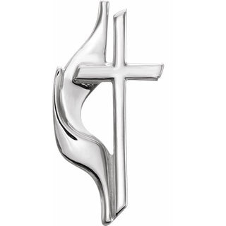 Sterling Silver Methodist Cross Lapel Pin