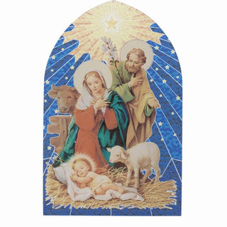Nativity With Lamb Liturgical Glass Stand