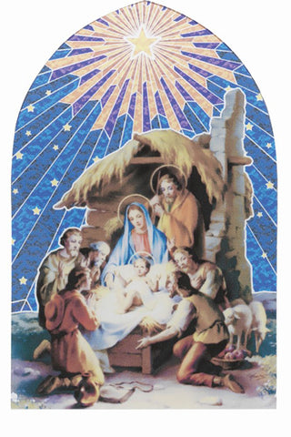 Nativity With Magi Liturgical Glass Stand