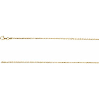 1.5 mm Diamond-Cut Rope Chain