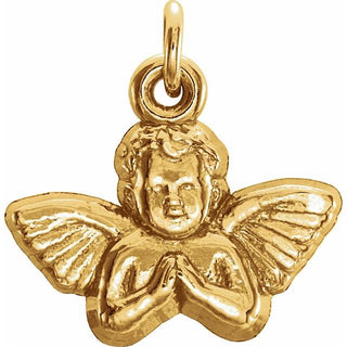 14K Yellow Baby Angel Pendant
