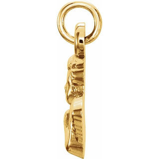 18K Yellow Baby Angel Pendant